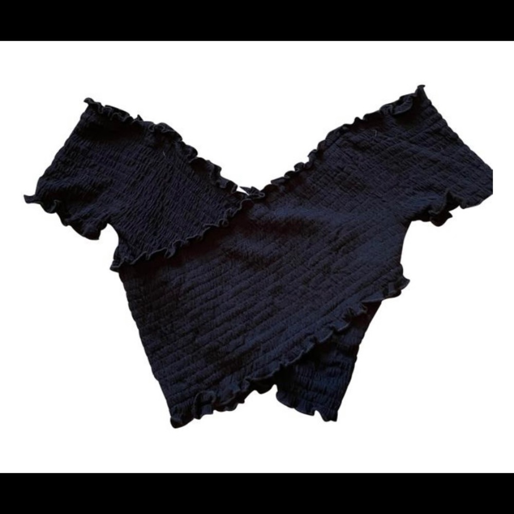 Off the Shoulder Black Top